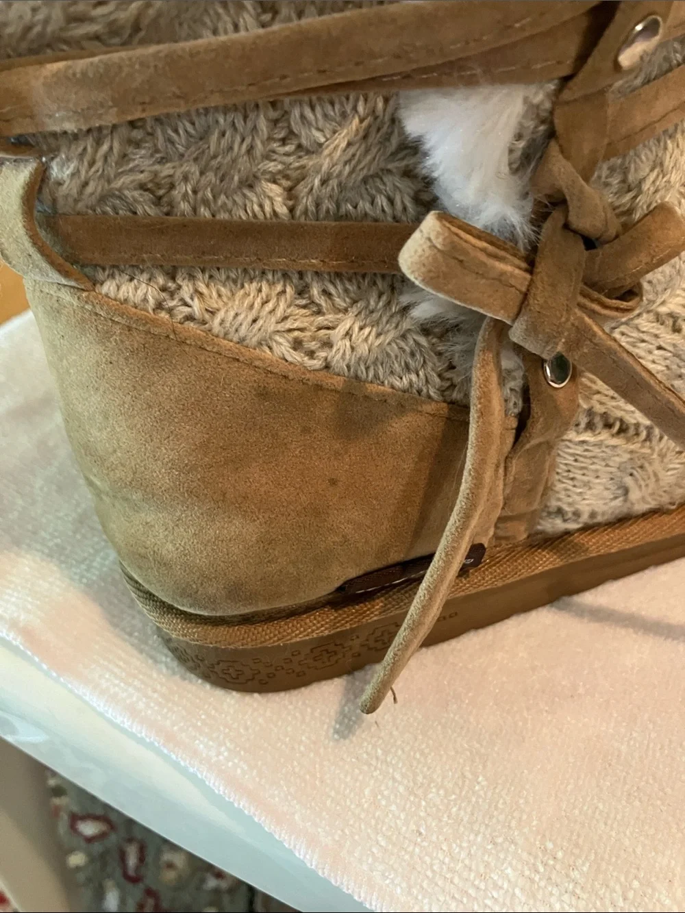 Muk Luks Essential Women’s 8 Clemetine Pull on Cable Knit Upper Winter Boots